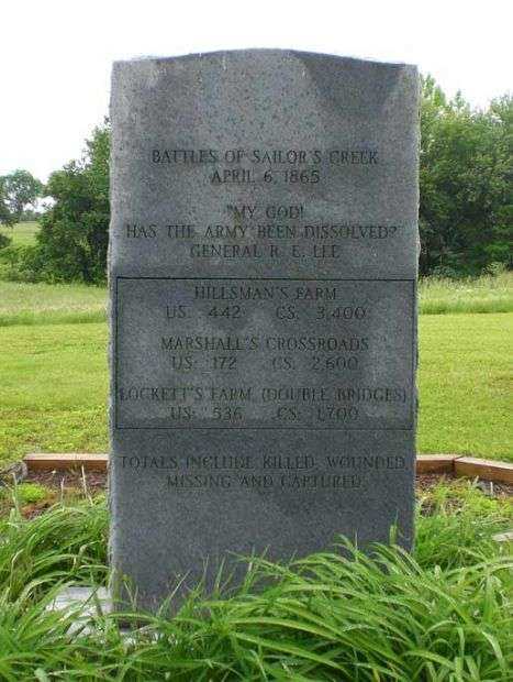 BATTLE OF SAILOR’S CREEK WAR MEMORIAL