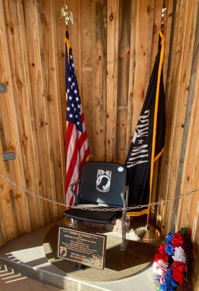 BELDING POW MIA WAR MEMORIAL CHAIR