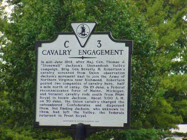 CAVALRY ENGAGEMENT WAR MEMORIAL MARKER I