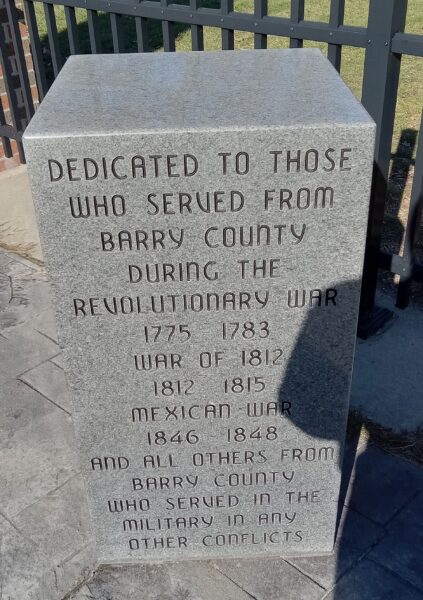 BARRY COUNTY VETERANS MEMORIAL SIDE A