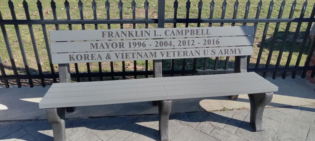FRANKLIN L. CAMPBELL WAR MEMORIAL BENCH