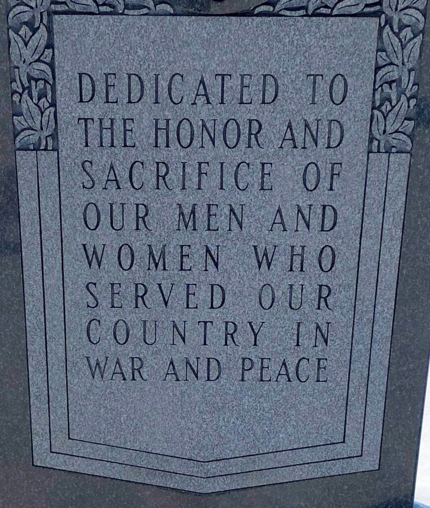 MOUNT HOPE CEMETERY VETERANS MEMORIAL CLOSE-UP