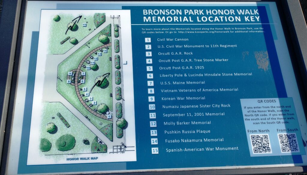 BRONSON PARK HONOR WALK MEMORIAL PANEL
