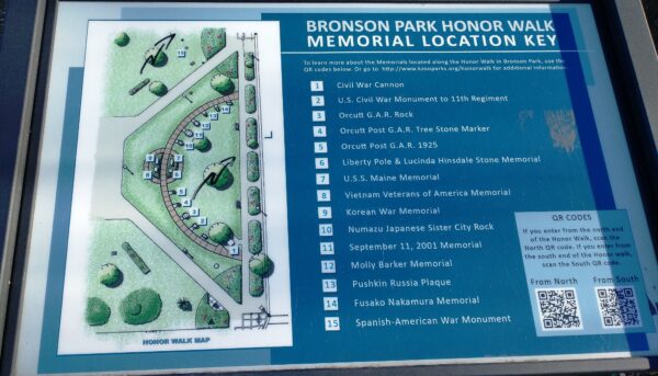 BRONSON PARK HONOR WALK MEMORIAL PANEL