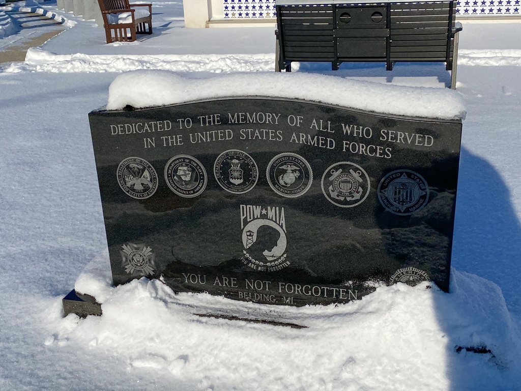 BELDING UNITED STATES ARMED FORCES WAR MEMORIAL