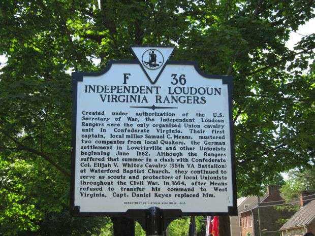 INDEPENDENT LOUDOUN VIRGINIA RANGERS MEMORIAL MARKER