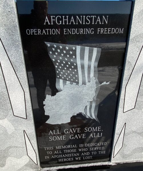 BELDING OPERATION ENDURING FREEDOM MEMORIAL CLOSE-UP