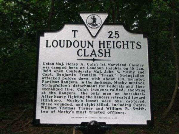 LOUDOUN HEIGHTS CLASH WAR MEMORIAL MARKER