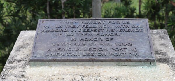 IN HONOR OF VETERANS OF ALL WARS MEMORIAL PLAQUE