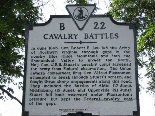 CAVALRY BATTLES WAR MEMORIAL MARKER