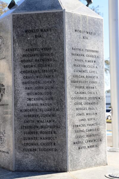 PASCO COUNTY VETERANS MEMORIAL SIDE B
