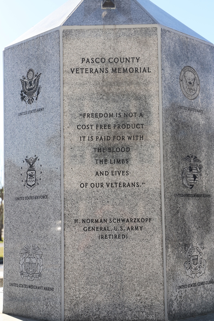 PASCO COUNTY VETERANS MEMORIAL SIDE A