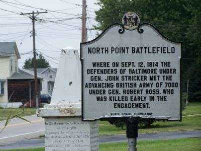 NORTH POINT BATTLEFIELD MEMORIAL MARKER