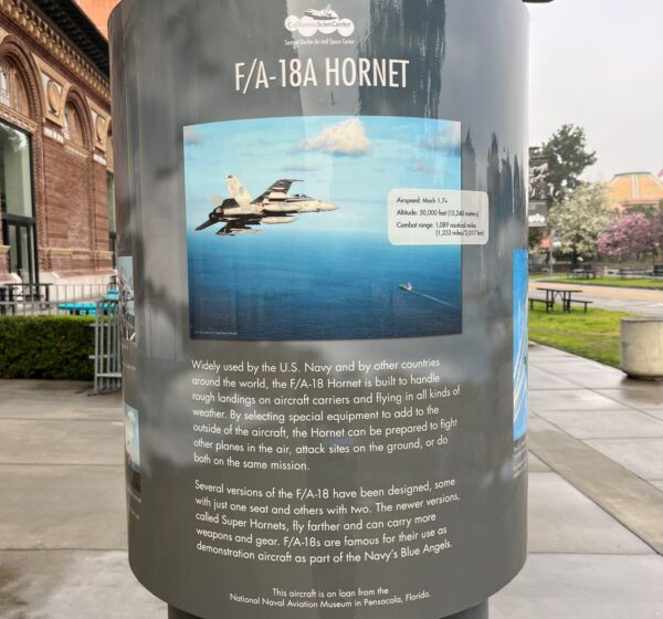 F/A-18A HORNET MEMORIAL AIRCRAFT PLAQUE
