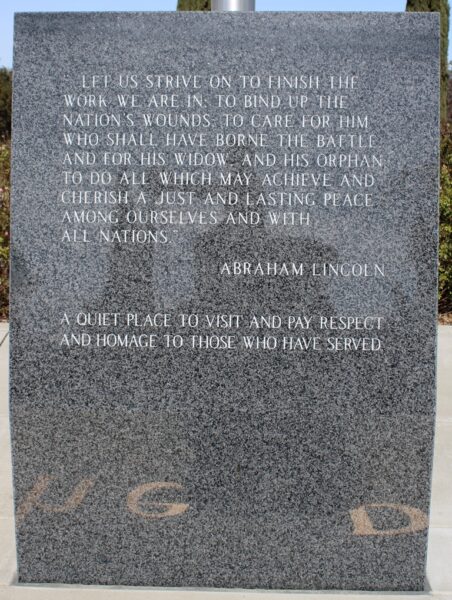 PLEASANTON ALL VETERANS MEMORIAL STONE D