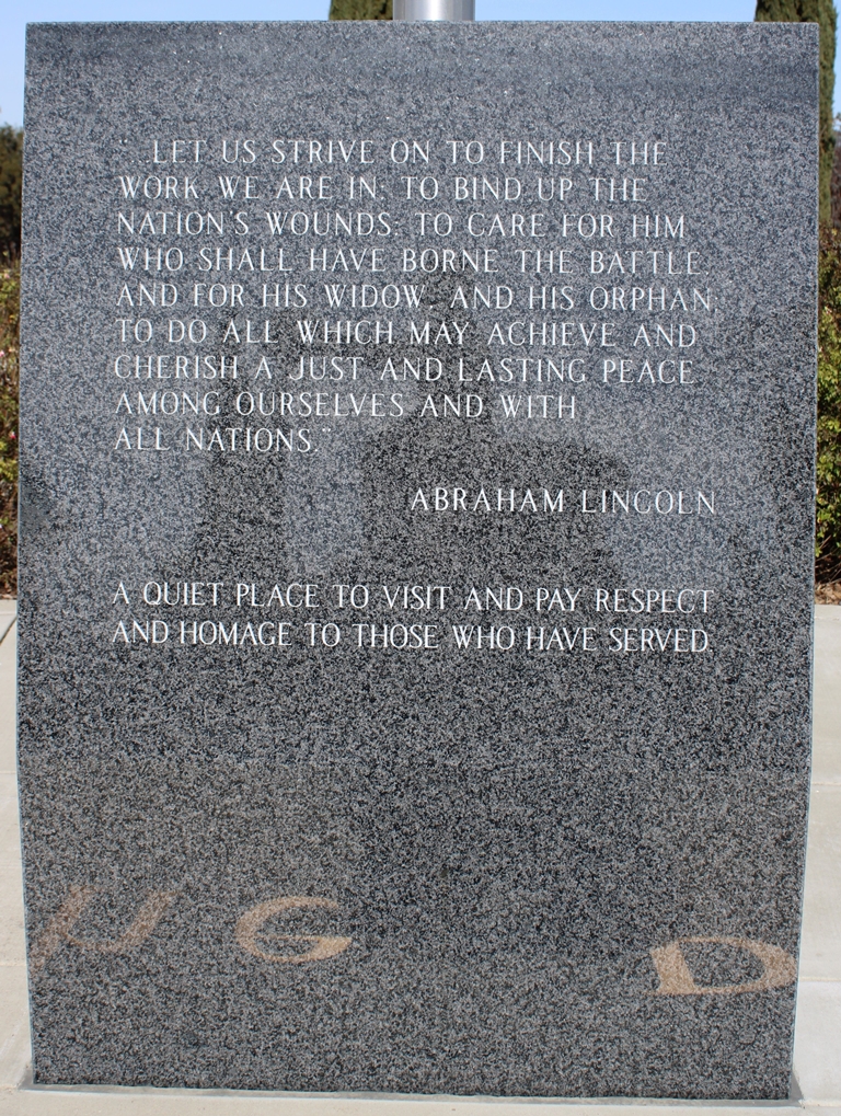 PLEASANTON ALL VETERANS MEMORIAL STONE D