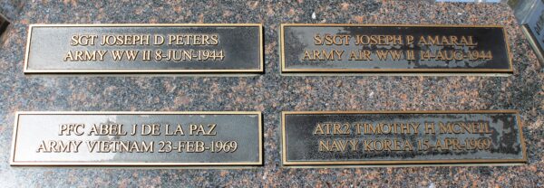 PLEASANTON ALL VETERANS MEMORIAL PLAQUES C