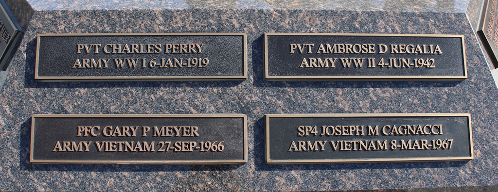 PLEASANTON ALL VETERANS MEMORIAL PLAQUES A