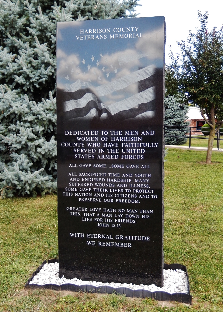 HARRISON COUNTY VETERANS MEMORIAL NARRATIVE STONE