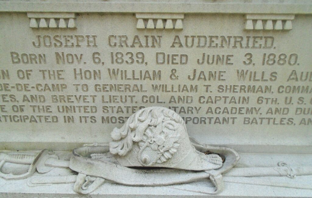 JOSEPH CRAIN AUDENRIED WAR MEMORIAL CEMETERY STONE CLOSE-UP