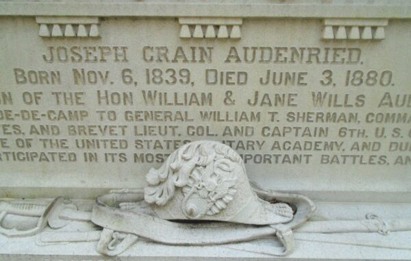JOSEPH CRAIN AUDENRIED WAR MEMORIAL CEMETERY STONE CLOSE-UP