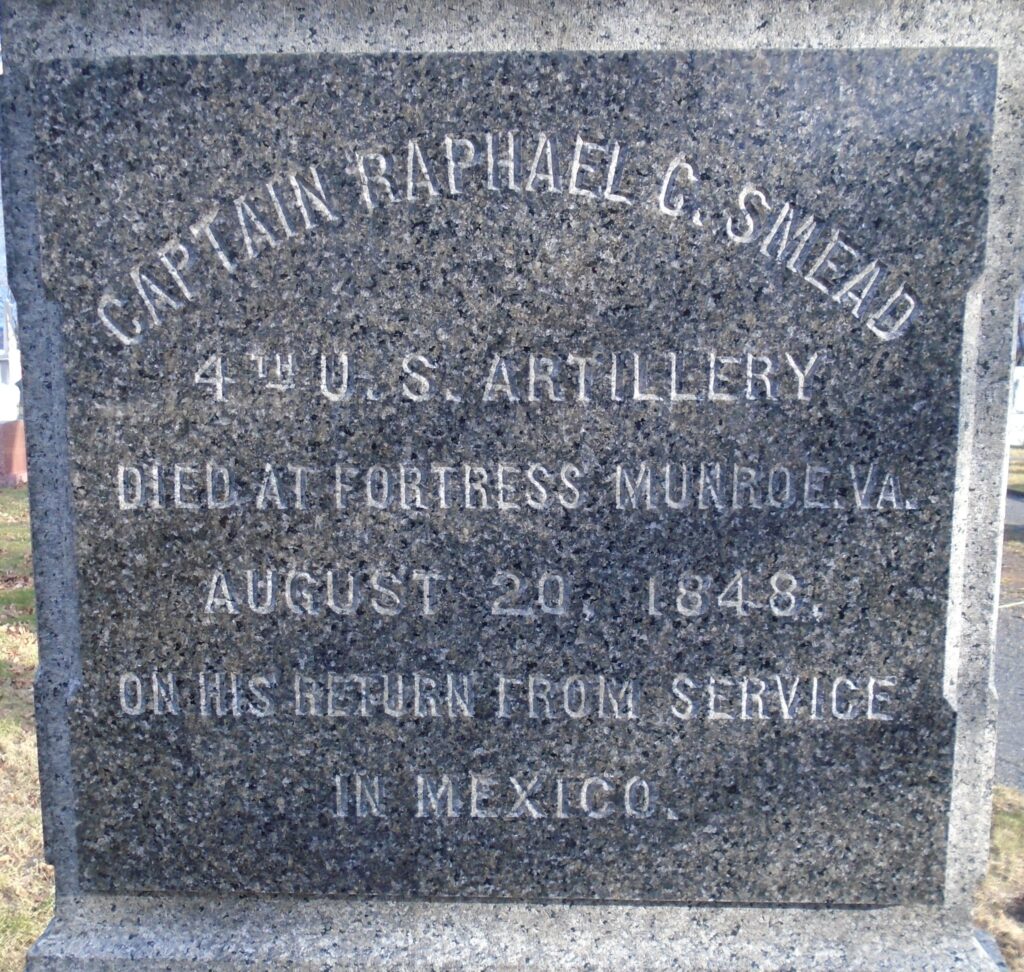 CAPTAIN RAPLAEL C. SMEAD WAR MEMORIAL CEMETERY STONE
