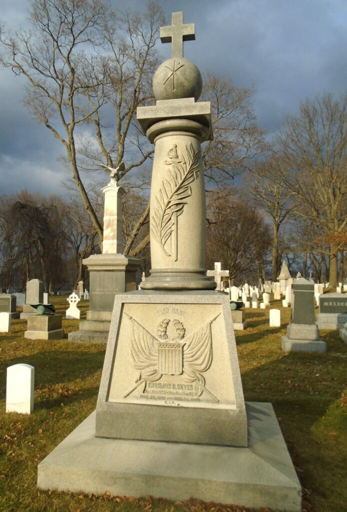 ERASMUS D. KEYES WAR MEMORIAL CEMETERY STONE