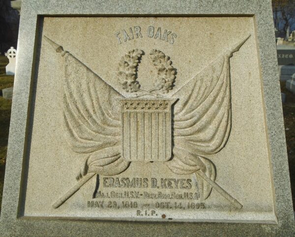 ERASMUS D. KEYES WAR MEMORIAL CEMETERY STONE A