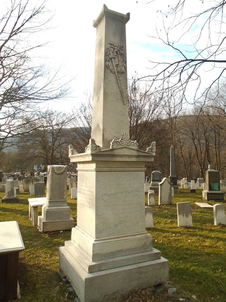 LT. COL. ALEX R. THOMPSON WAR MEMORIAL CEMETERY STONE