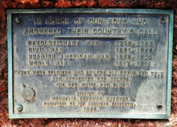 IN HONOR OF OUR BOYS WAR MEMORIAL PLAQUE