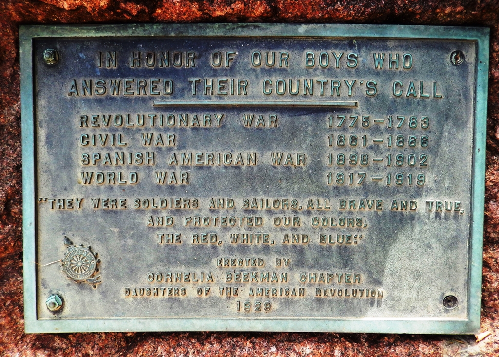 IN HONOR OF OUR BOYS WAR MEMORIAL PLAQUE