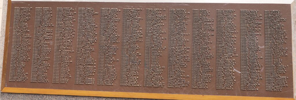 GEORGIANS WHO SERVED IN THE VIETNAM WAR MEMORIAL PLAQUE B