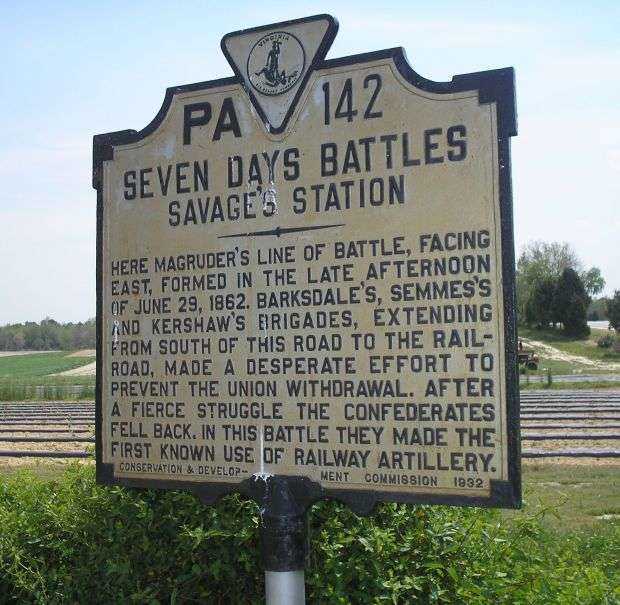 SEVEN DAYS BATTLES WAR MEMORIAL MARKER XI