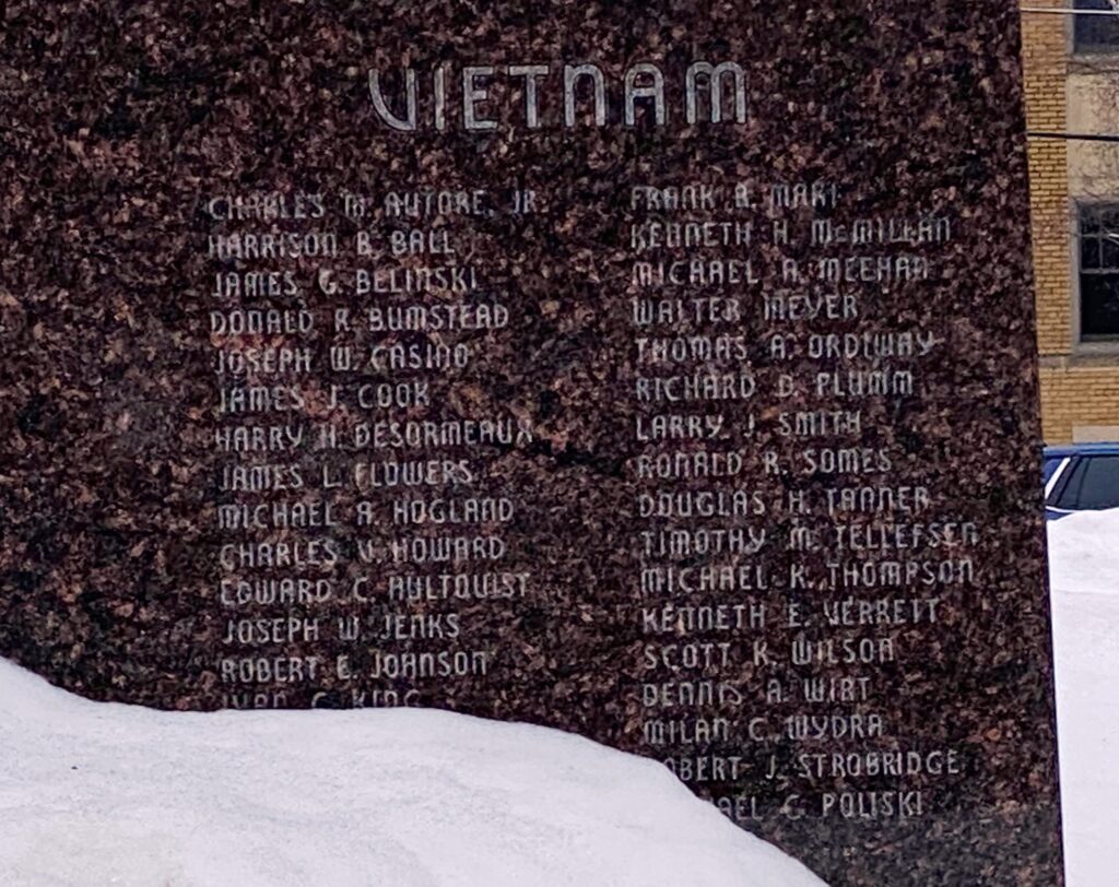 CHIPPEWA COUNTY KOREAN WAR AND VIETNAM WAR MEMORIAL STONE B