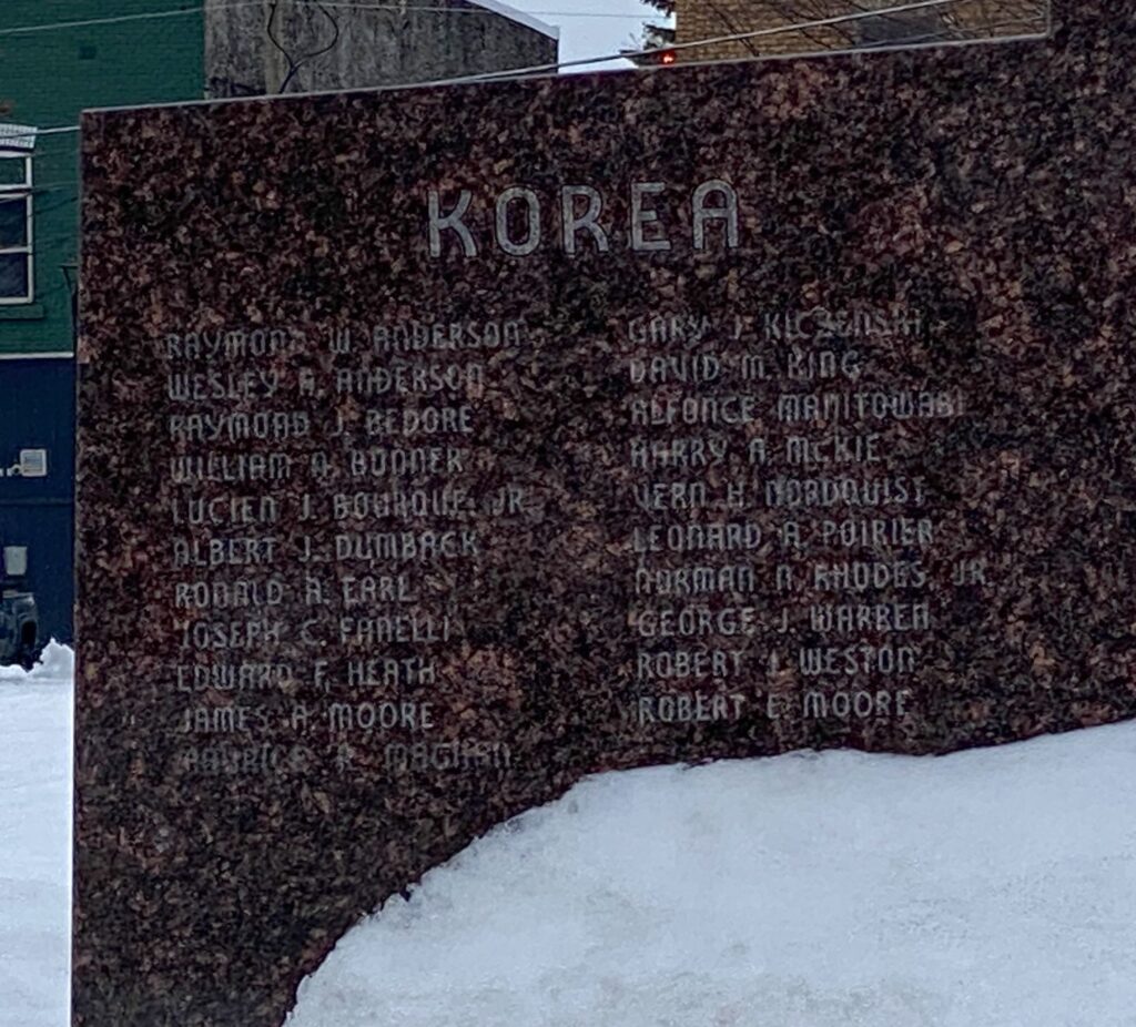 CHIPPEWA COUNTY KOREAN WAR AND VIETNAM WAR MEMORIAL STONE A