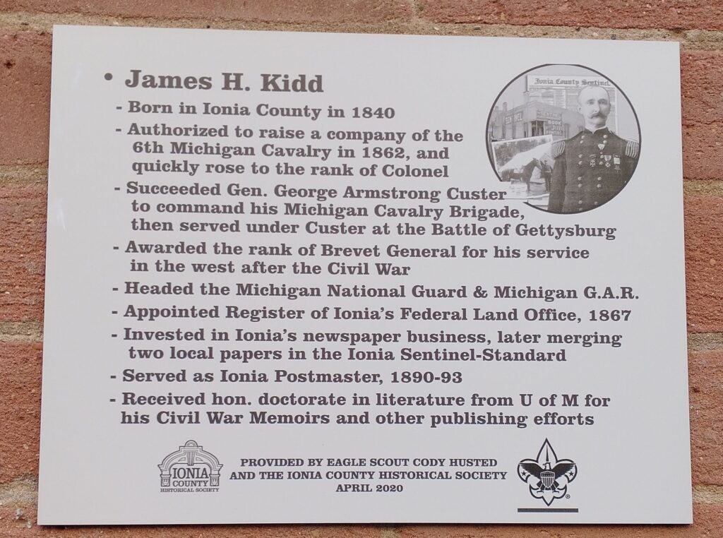 JAMES H. KIDD WAR MEMORIAL PLAQUE