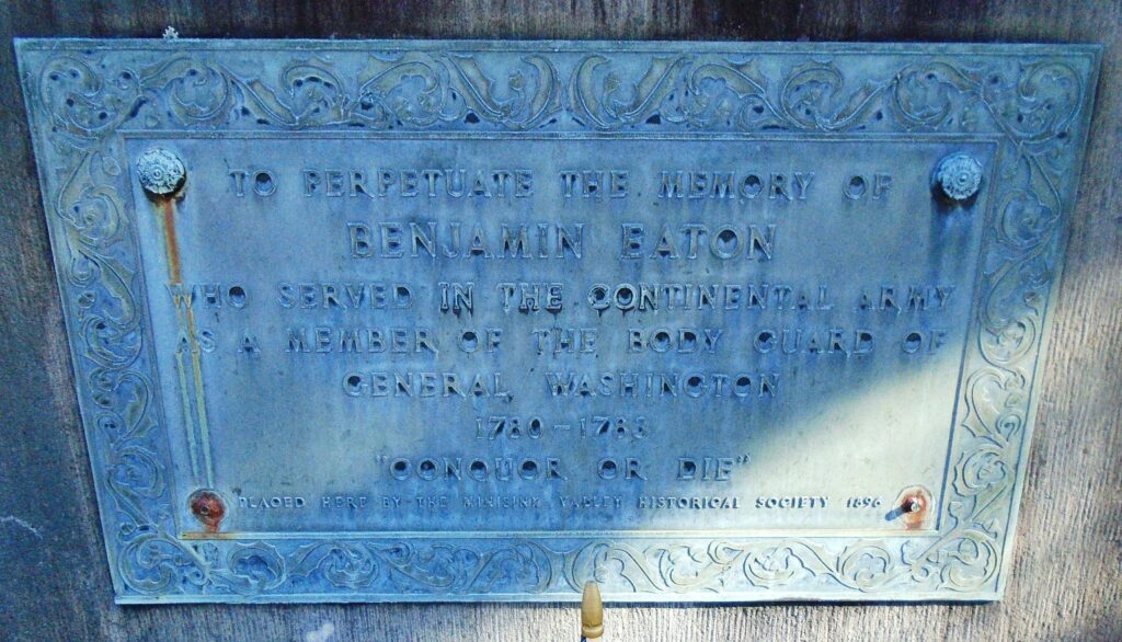 BENJAMIN EATON REVOLUTIONARY WAR MEMORIAL PLAQUE