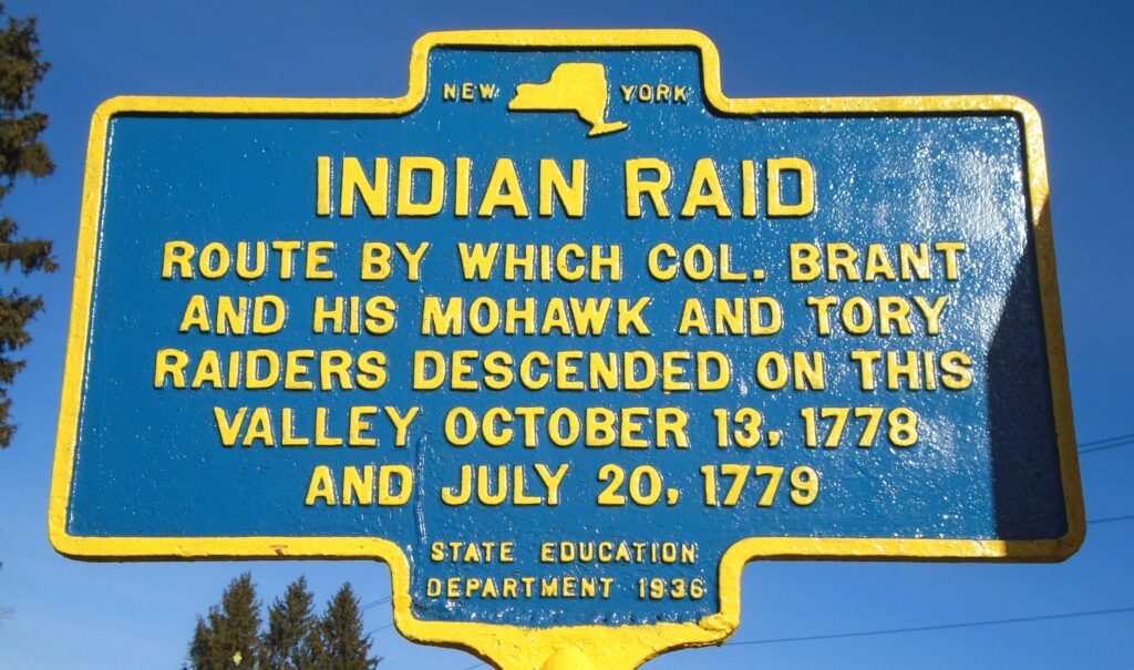 HUGUENOT INDIAN RAID REVOLUTIONARY WAR MEMORIAL MARKER