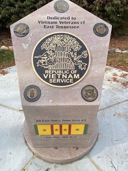 VIETNAM VETERANS OF EAST TENNESSEE WAR MEMORIAL SIDE AQ