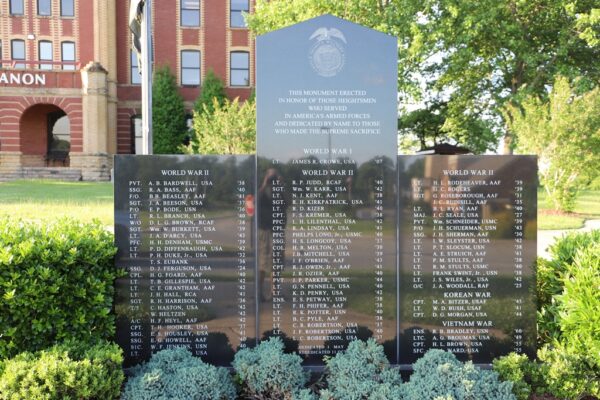 HEIGHTSMEN SUPREME SACRIFICE WAR MEMORIAL FRONT