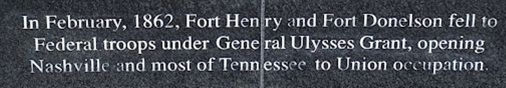 FORT HENRY AND FORT DONELSON WAR MEMORIAL STONE