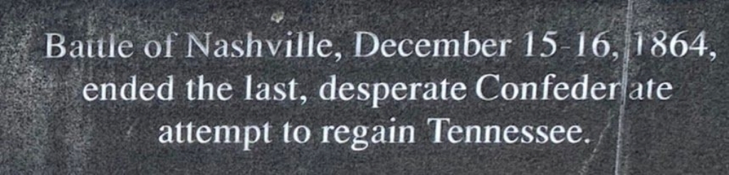 BATTLE OF NASHVILLE WAR MEMORIAL STONE