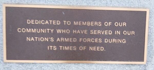 ROME HONOR ROLL WAR MEMORIAL PLAQUE B