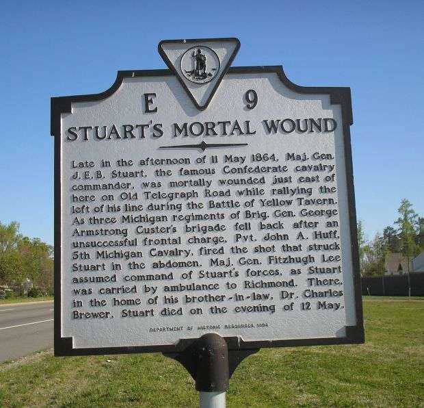 STUART’S MORTAL WOUND MEMORIAL MARKER