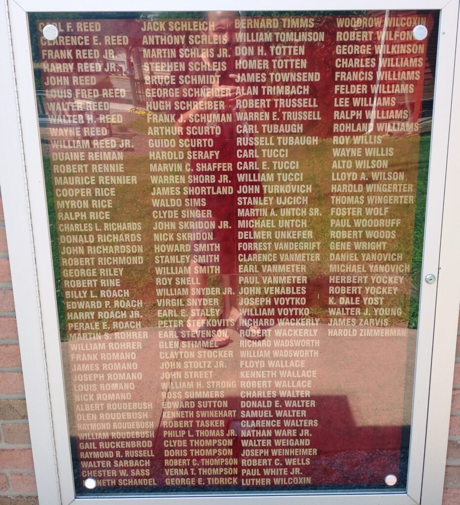 MALVERN AREA VETERANS MEMORIAL HONOR ROLL PLAQUE D