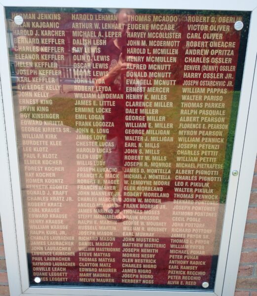 MALVERN AREA VETERANS MEMORIAL HONOR ROLL PLAQUE C