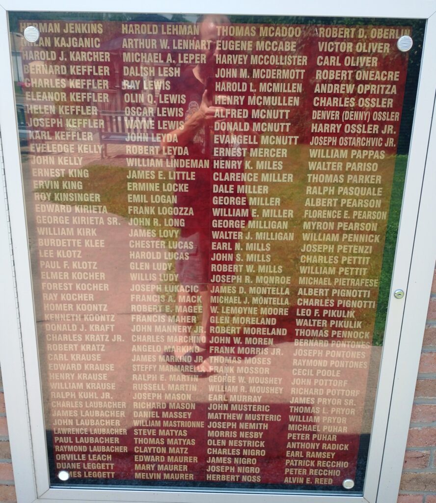 MALVERN AREA VETERANS MEMORIAL HONOR ROLL PLAQUE C