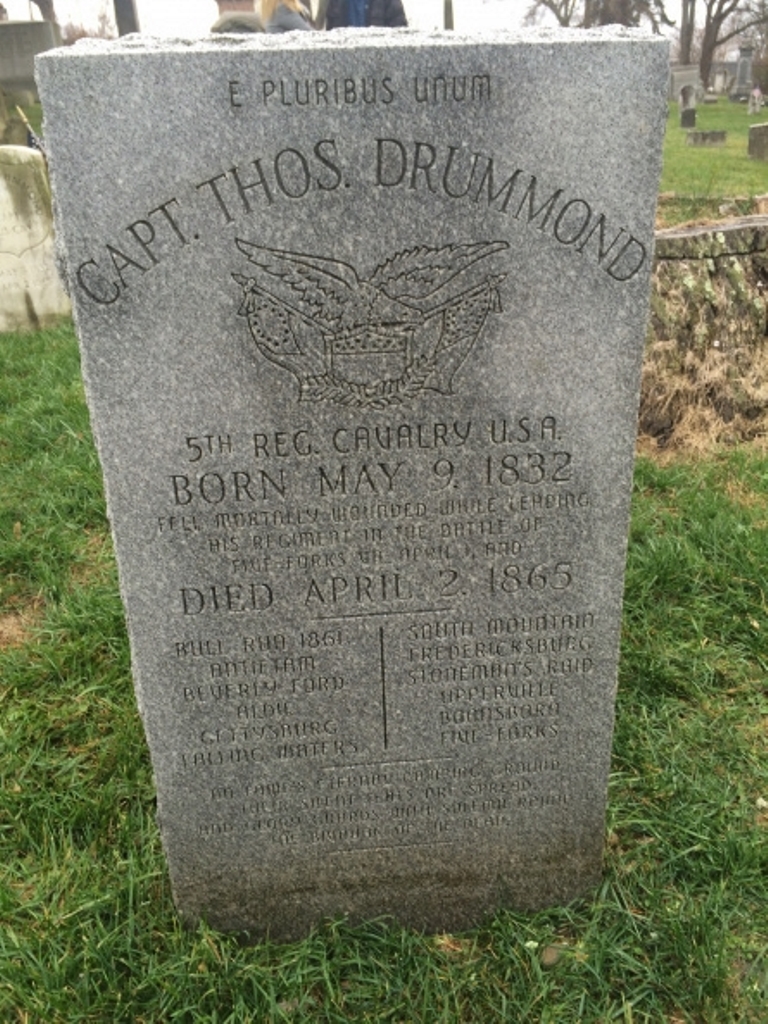 CAPT. THOS. DRUMMOND WAR MEMORIAL CEMETERY STONE