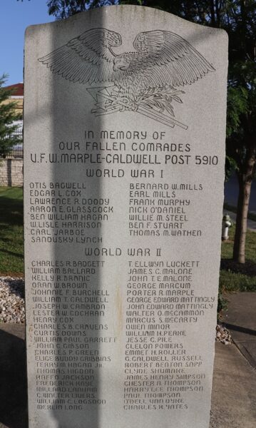 IN MEMORY OF OUR FALLEN COMRADES WAR MEMORIAL FRONT