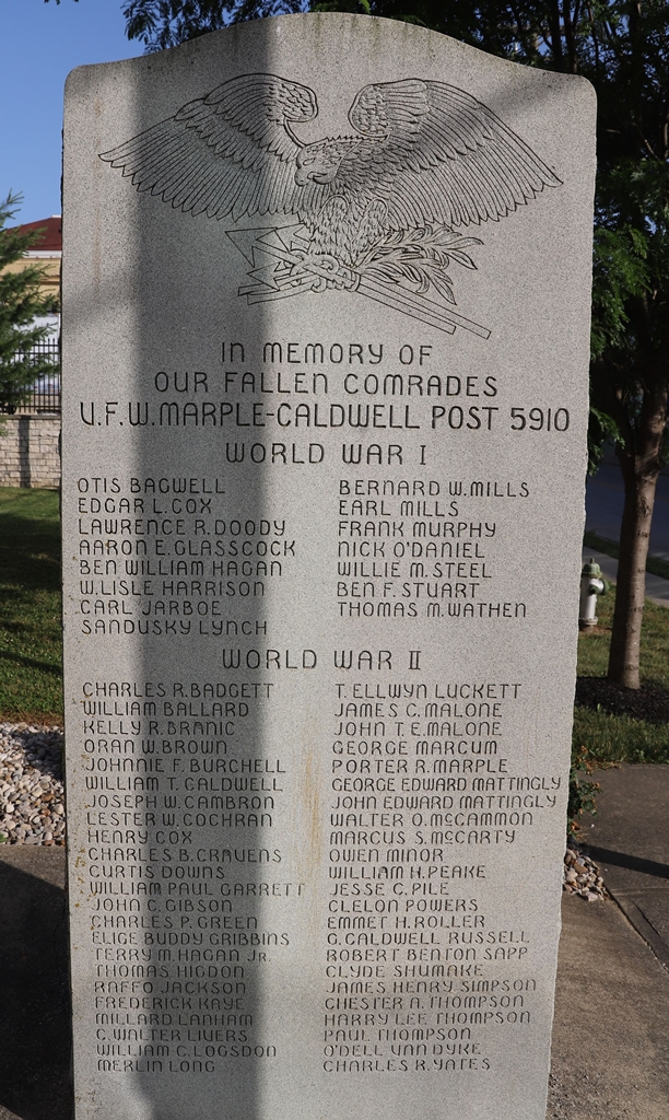 IN MEMORY OF OUR FALLEN COMRADES WAR MEMORIAL FRONT